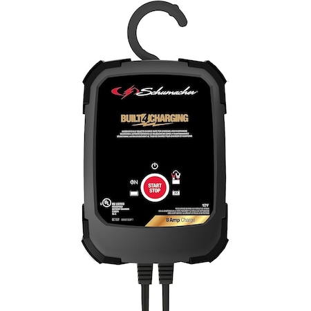 Schumacher Electric Fully Automatic Battery Charger/Maintainer, 12V 8 Amp Rapid Charge SC1302